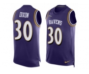 Men's Nike Baltimore Ravens #30 Kenneth Dixon Limited Purple Player Name & Number Tank Top NFL Jersey