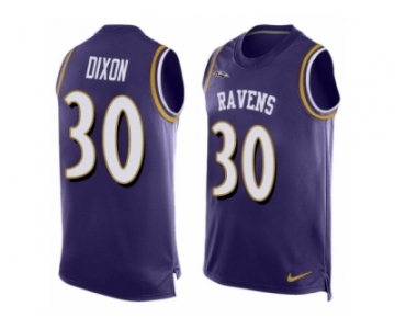 Men's Nike Baltimore Ravens #30 Kenneth Dixon Limited Purple Player Name & Number Tank Top NFL Jersey