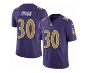 Men's Nike Baltimore Ravens #30 Kenneth Dixon Limited Purple Rush NFL Jersey