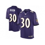 Men's Nike Baltimore Ravens #30 Kenneth Dixon Limited Purple Team Color NFL Jersey