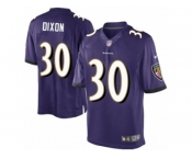 Men's Nike Baltimore Ravens #30 Kenneth Dixon Limited Purple Team Color NFL Jersey