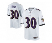 Men's Nike Baltimore Ravens #30 Kenneth Dixon Limited White NFL Jersey