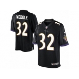 Men's Nike Baltimore Ravens #32 Eric Weddle Limited Black Alternate NFL Jersey