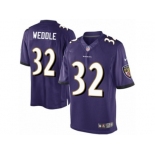 Men's Nike Baltimore Ravens #32 Eric Weddle Limited Purple Team Color NFL Jersey