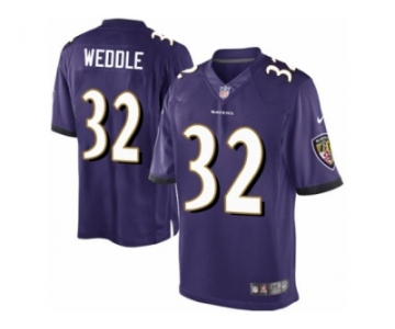 Men's Nike Baltimore Ravens #32 Eric Weddle Limited Purple Team Color NFL Jersey