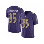 Men's Nike Baltimore Ravens #35 Kyle Arrington Limited Purple Rush NFL Jersey