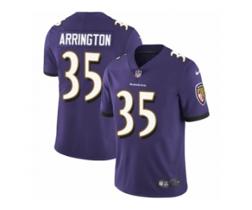 Men's Nike Baltimore Ravens #35 Kyle Arrington Limited Purple Team Color NFL Jersey