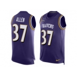 Men's Nike Baltimore Ravens #37 Javorius Allen Limited Purple Player Name & Number Tank Top NFL Jersey