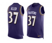 Men's Nike Baltimore Ravens #37 Javorius Allen Limited Purple Player Name & Number Tank Top NFL Jersey