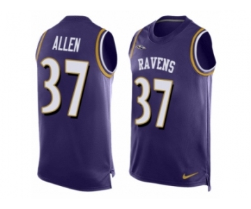 Men's Nike Baltimore Ravens #37 Javorius Allen Limited Purple Player Name & Number Tank Top NFL Jersey