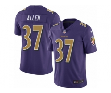 Men's Nike Baltimore Ravens #37 Javorius Allen Limited Purple Rush NFL Jersey