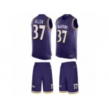 Men's Nike Baltimore Ravens #37 Javorius Allen Limited Purple Tank Top Suit NFL Jersey