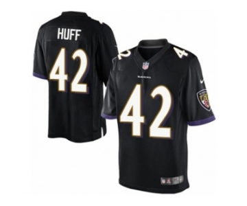 Men's Nike Baltimore Ravens #42 Marqueston Huff Limited Black Alternate NFL Jersey