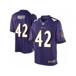 Men's Nike Baltimore Ravens #42 Marqueston Huff Limited Purple Team Color NFL Jersey