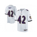 Men's Nike Baltimore Ravens #42 Marqueston Huff Limited White NFL Jersey