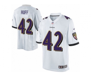 Men's Nike Baltimore Ravens #42 Marqueston Huff Limited White NFL Jersey