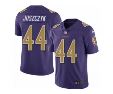 Men's Nike Baltimore Ravens #44 Kyle Juszczyk Limited Purple Rush NFL Jersey