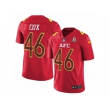 Men's Nike Baltimore Ravens #46 Morgan Cox Limited Red 2017 Pro Bowl NFL Jersey