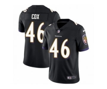 Men's Nike Baltimore Ravens #46 Morgan Cox Vapor Untouchable Limited Black Alternate NFL Jersey