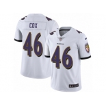 Men's Nike Baltimore Ravens #46 Morgan Cox Vapor Untouchable Limited White NFL Jersey