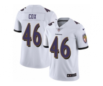 Men's Nike Baltimore Ravens #46 Morgan Cox Vapor Untouchable Limited White NFL Jersey