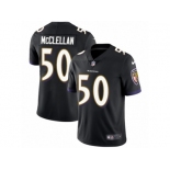 Men's Nike Baltimore Ravens #50 Albert McClellan Vapor Untouchable Limited Black Alternate NFL Jersey