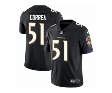 Men's Nike Baltimore Ravens #51 Kamalei Correa Vapor Untouchable Limited Black Alternate NFL Jersey