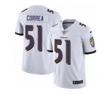 Men's Nike Baltimore Ravens #51 Kamalei Correa Vapor Untouchable Limited White NFL Jersey