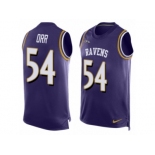 Men's Nike Baltimore Ravens #54 Zach Orr Limited Purple Player Name & Number Tank Top NFL Jersey