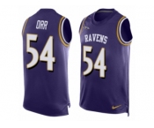 Men's Nike Baltimore Ravens #54 Zach Orr Limited Purple Player Name & Number Tank Top NFL Jersey