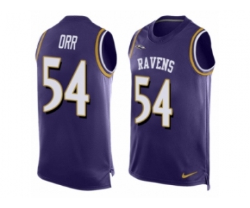 Men's Nike Baltimore Ravens #54 Zach Orr Limited Purple Player Name & Number Tank Top NFL Jersey