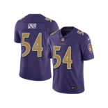 Men's Nike Baltimore Ravens #54 Zach Orr Limited Purple Rush NFL Jersey