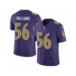 Men's Nike Baltimore Ravens #56 Tim Williams Limited Purple Rush NFL Jersey