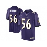 Men's Nike Baltimore Ravens #56 Tim Williams Limited Purple Team Color NFL Jersey