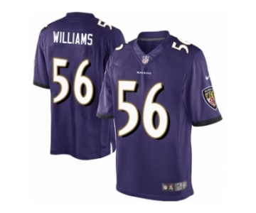 Men's Nike Baltimore Ravens #56 Tim Williams Limited Purple Team Color NFL Jersey