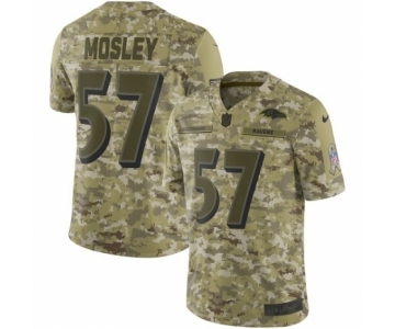 Men's Nike Baltimore Ravens #57 C.J. Mosley Limited Camo 2018 Salute to Service NFL Jersey