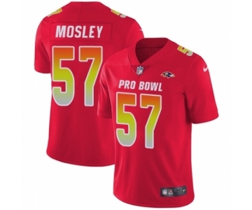 Men's Nike Baltimore Ravens #57 C.J. Mosley Limited Red AFC 2019 Pro Bowl NFL Jersey