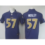 Men's Nike Baltimore Ravens #57 Mosley Limited Purple Stitched NFL Limited Rush Jersey