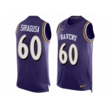 Men's Nike Baltimore Ravens #60 Nico Siragusa Elite Purple Player Name & Number Tank Top NFL Jersey