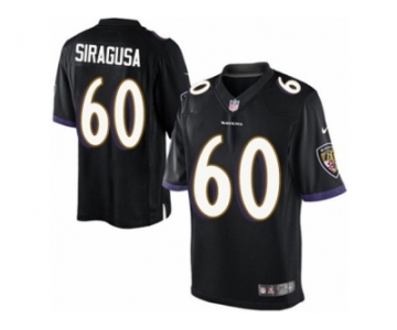 Men's Nike Baltimore Ravens #60 Nico Siragusa Limited Black Alternate NFL Jersey