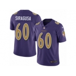 Men's Nike Baltimore Ravens #60 Nico Siragusa Limited Purple Rush NFL Jersey