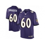 Men's Nike Baltimore Ravens #60 Nico Siragusa Limited Purple Team Color NFL Jersey