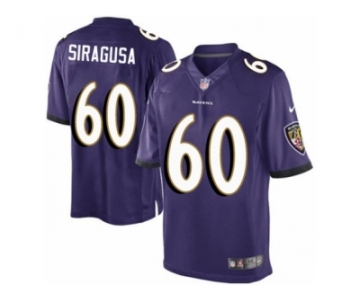 Men's Nike Baltimore Ravens #60 Nico Siragusa Limited Purple Team Color NFL Jersey