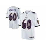 Men's Nike Baltimore Ravens #60 Nico Siragusa Limited White NFL Jersey