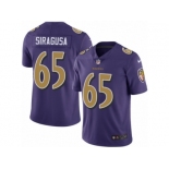 Men's Nike Baltimore Ravens #65 Nico Siragusa Limited Purple Rush NFL Jersey