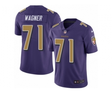 Men's Nike Baltimore Ravens #71 Ricky Wagner Limited Purple Rush NFL Jersey