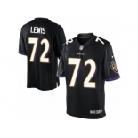 Men's Nike Baltimore Ravens #72 Alex Lewis Limited Black Alternate NFL Jersey