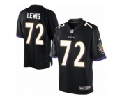 Men's Nike Baltimore Ravens #72 Alex Lewis Limited Black Alternate NFL Jersey