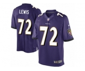 Men's Nike Baltimore Ravens #72 Alex Lewis Limited Purple Team Color NFL Jersey