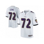 Men's Nike Baltimore Ravens #72 Alex Lewis Limited White NFL Jersey